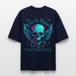 Bishamonten, Totenkopf, 1st | Blaster, Oversize Bio T-Shirt, Unisex - Navy