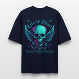 Bishamonten, Totenkopf, 1st | Blaster, Oversize Bio T-Shirt, Unisex - Navy
