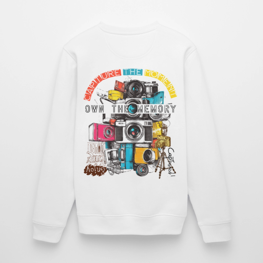 Zarethor, Kamera, 1st | Roller, Unisex Bio-Sweatshirt - Weiß