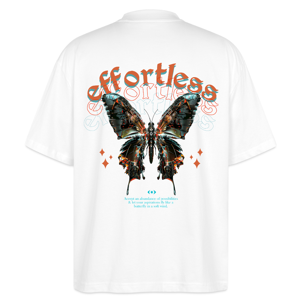 Galaxion, Schmetterling, 1st | Blaster, Oversize Bio T-Shirt, Unisex - Weiß