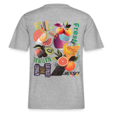 Xerathis, Obst, 1st | Essential, Relaxed Fit Unisex Bio T-Shirt - Grau meliert