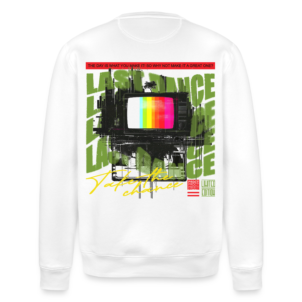 Oblivionis, Fernseher, 1st | Roller, Unisex Bio-Sweatshirt - Weiß