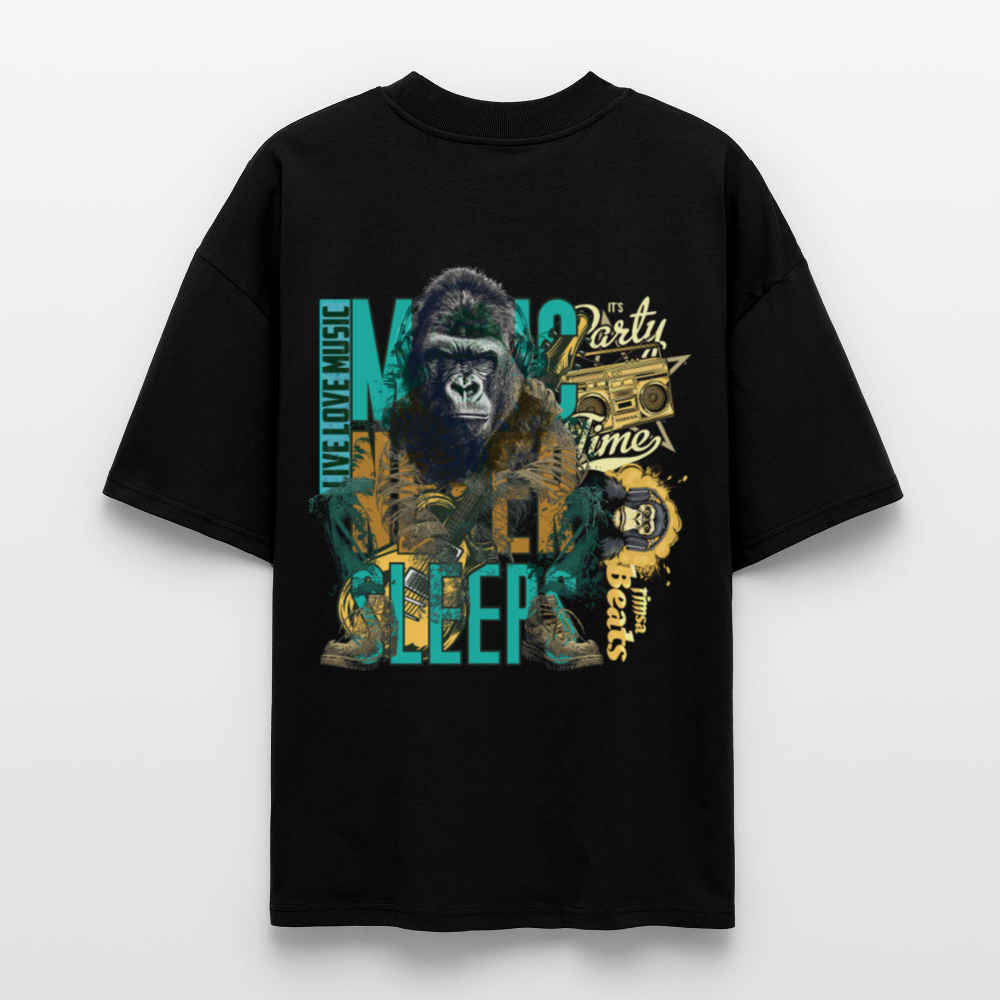 Herakles, Gorilla, 1st | Blaster, Oversize Bio T-Shirt, Unisex - Schwarz
