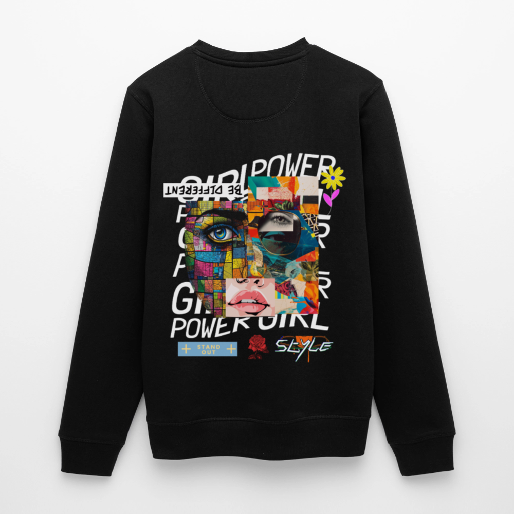 Xizir, Gesicht, 1st | Roller, Unisex Bio-Sweatshirt - Schwarz