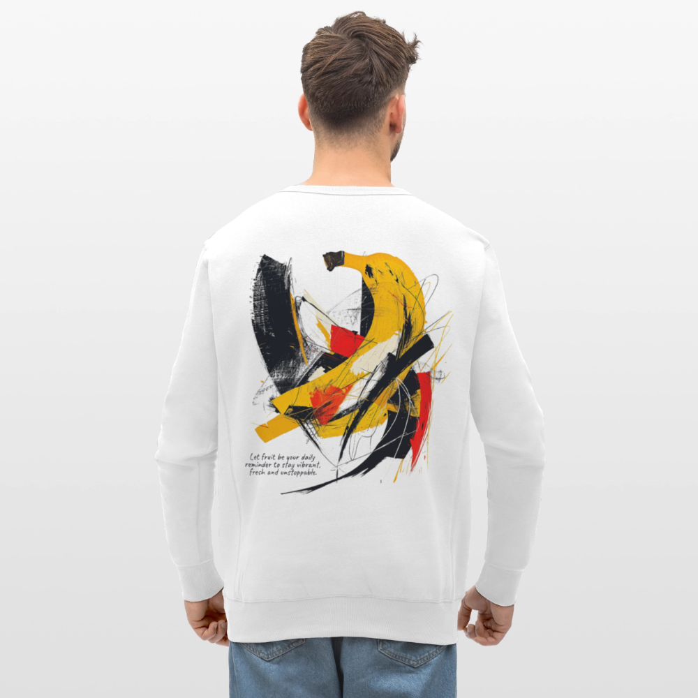 Vegaon, Banane, 1st | Roller, Unisex Bio-Sweatshirt - Weiß