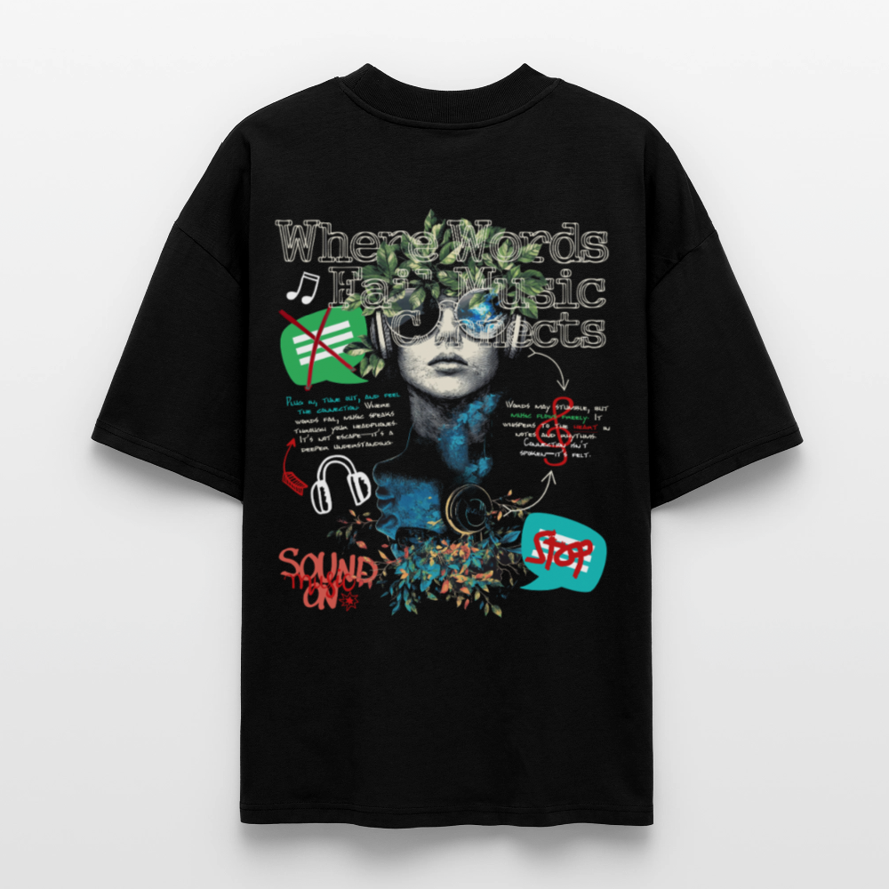Apollan, Musik, 1st | Blaster, Oversize Bio T-Shirt, Unisex - Schwarz