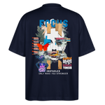 Nerthus, Gesicht, 1st | Blaster, Oversize Bio T-Shirt, Unisex - Navy