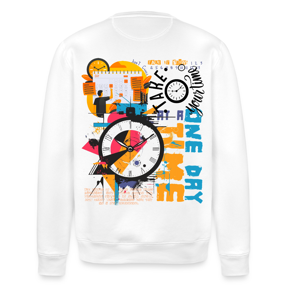 Arkenthos, Uhr, 1st | Roller, Unisex Bio-Sweatshirt - Weiß