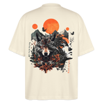 Vaermundis, Wolf, 1st | Blaster, Oversize Bio T-Shirt, Unisex - Weißgrau