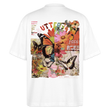 Azaroth, Schmetterling, 1st | Blaster, Oversize Bio T-Shirt, Unisex - Weiß