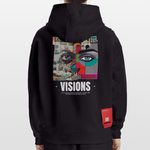 Omoikane, Augen, 1st | Heavyweight Oversized Bio Hoodie, Unisex - SOLID BLACK