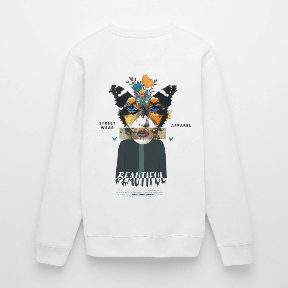 Siriothis, Schmetterling, 1st | Roller, Unisex Bio-Sweatshirt - Weiß