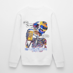 Vorthalos, Skelet, 1st | Roller, Unisex Bio-Sweatshirt - Weiß