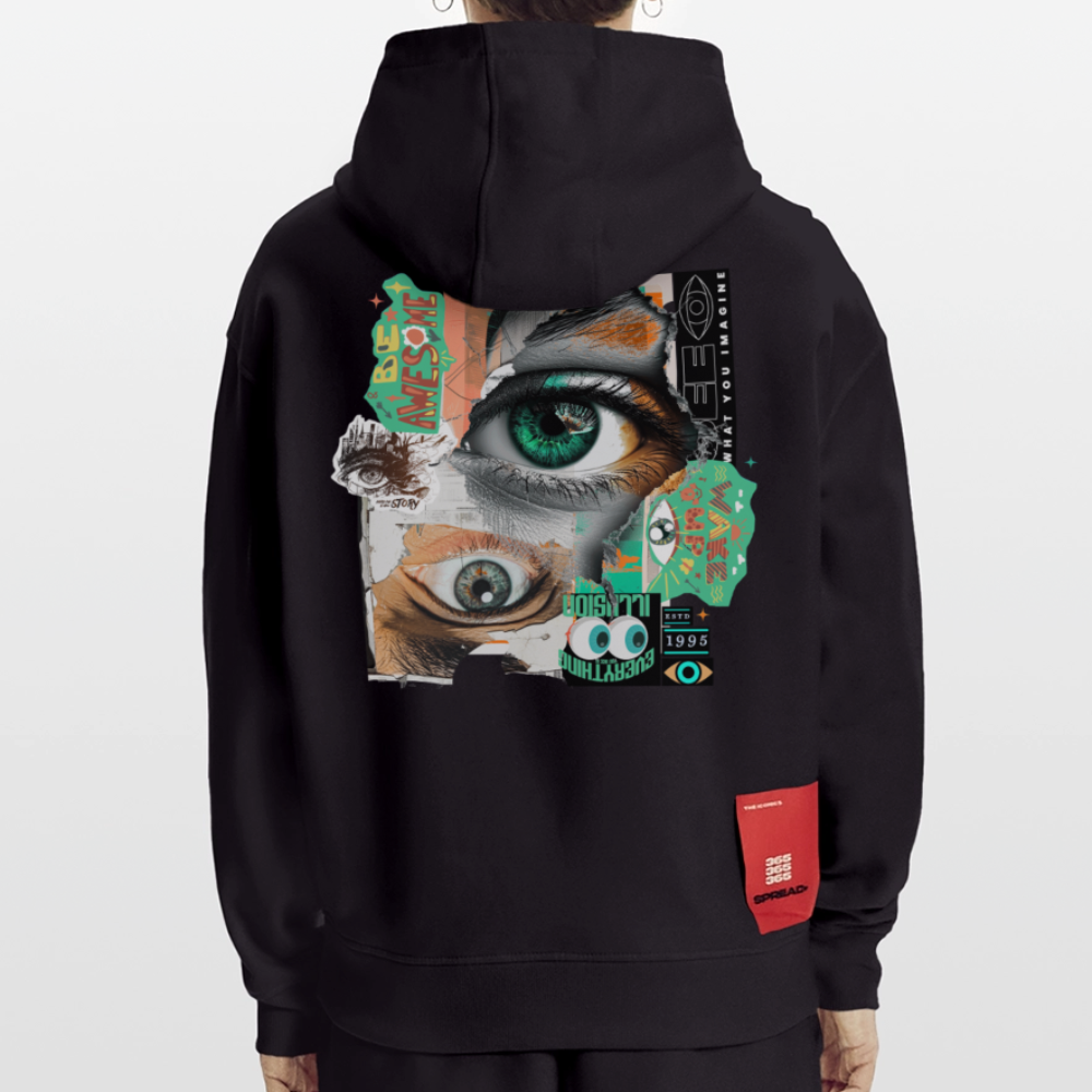 Siegfried, Augen, 1st | Heavyweight Oversized Bio Hoodie, Unisex - SOLID BLACK