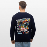 Xizir, Gesicht, 1st | Roller, Unisex Bio-Sweatshirt - Navy