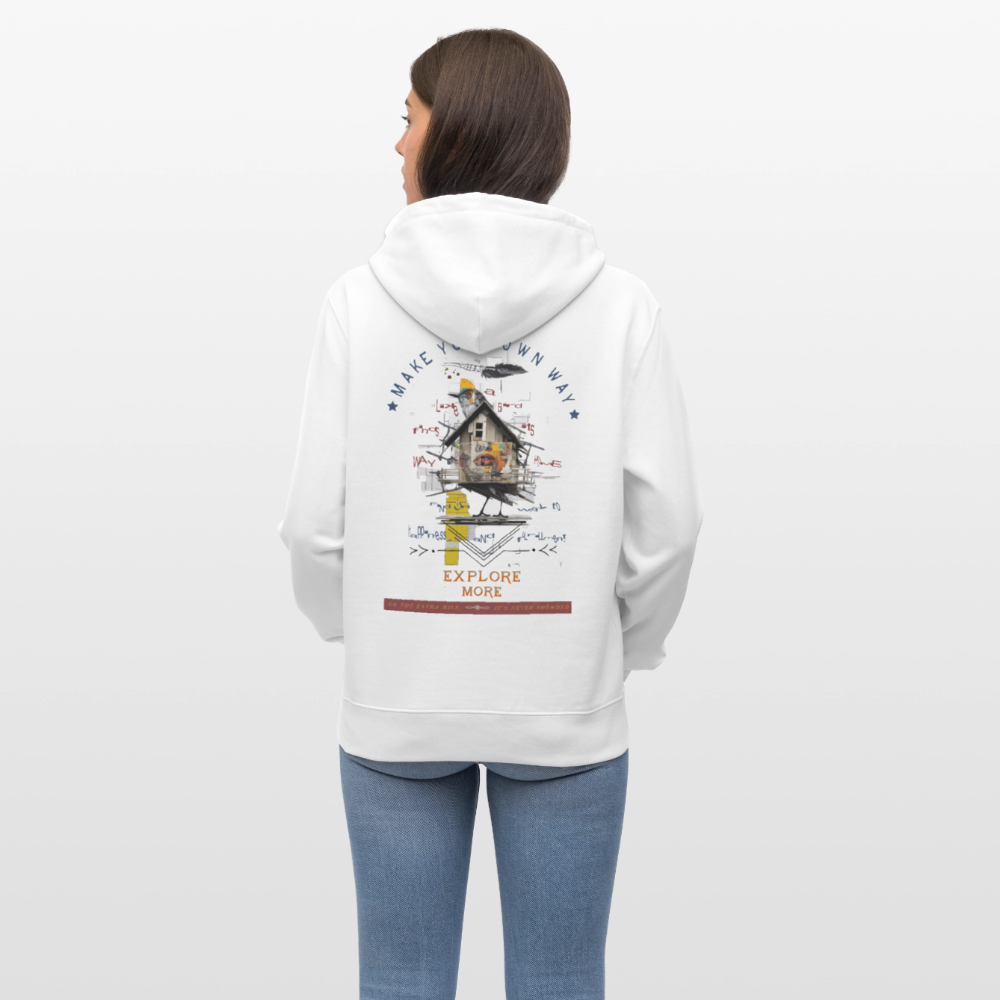 Durnamar, Vogel, 1st | Cruiser, Unisex Bio-Hoodie - Weiß