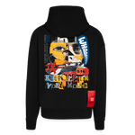 Kronan, Gesicht, 1st | Heavyweight Oversized Bio Zip Hoodie, Unisex - SOLID BLACK