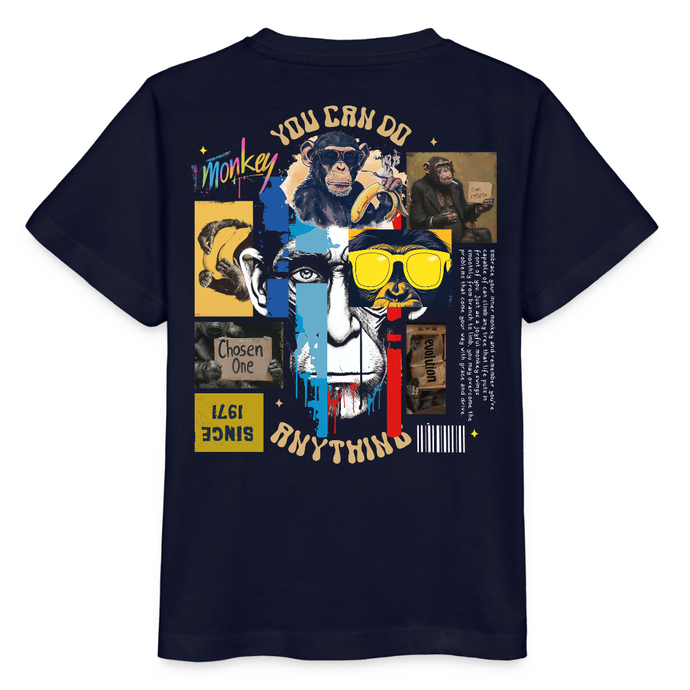 Xurjin, Affe, 1st | Kinder Bio T-Shirt - Navy