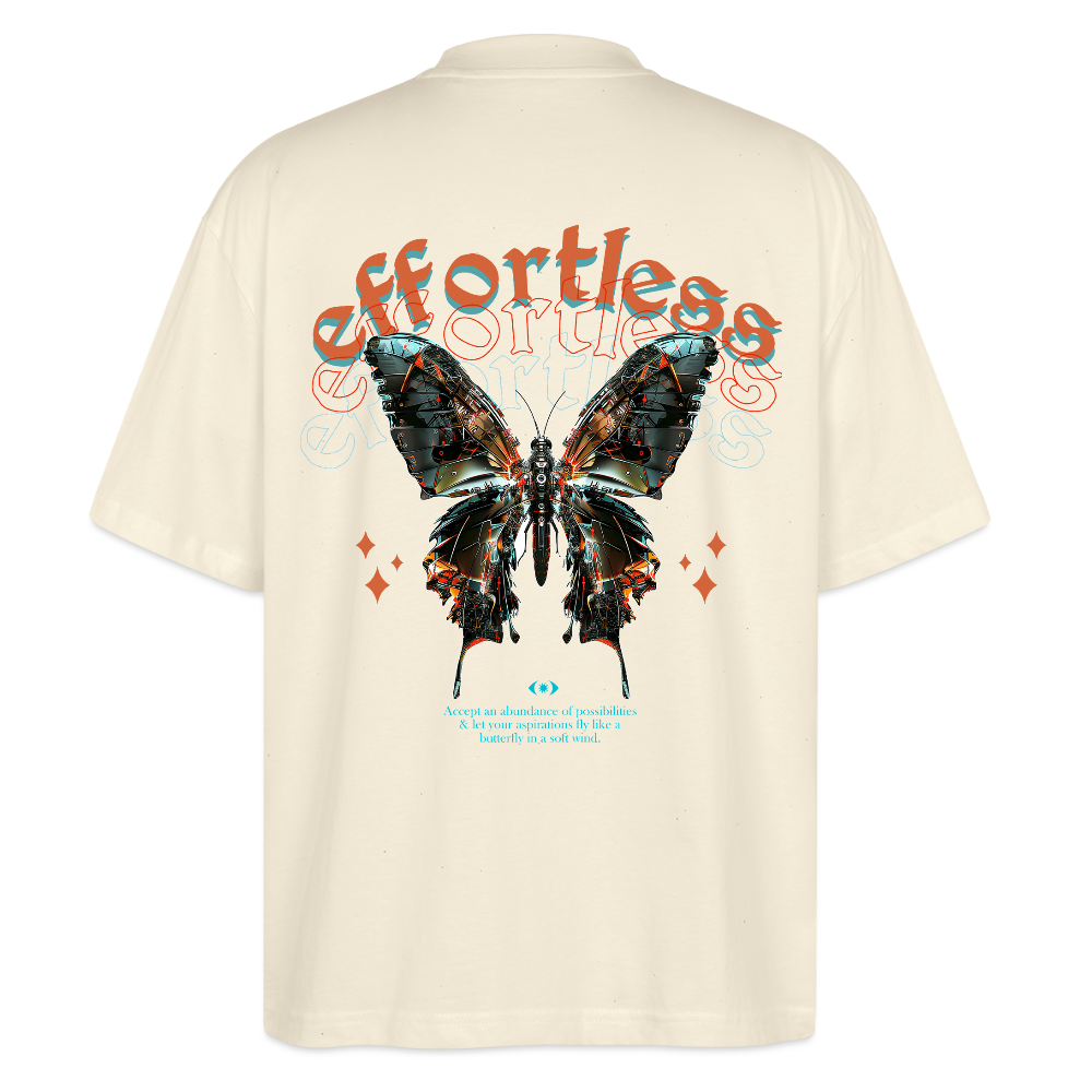 Galaxion, Schmetterling, 1st | Blaster, Oversize Bio T-Shirt, Unisex - Weißgrau