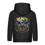 Harith, Schmetterling, 1st | Kinder Zip Hoodie - Schwarz