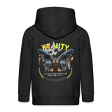 Harith, Schmetterling, 1st | Kinder Zip Hoodie - Schwarz