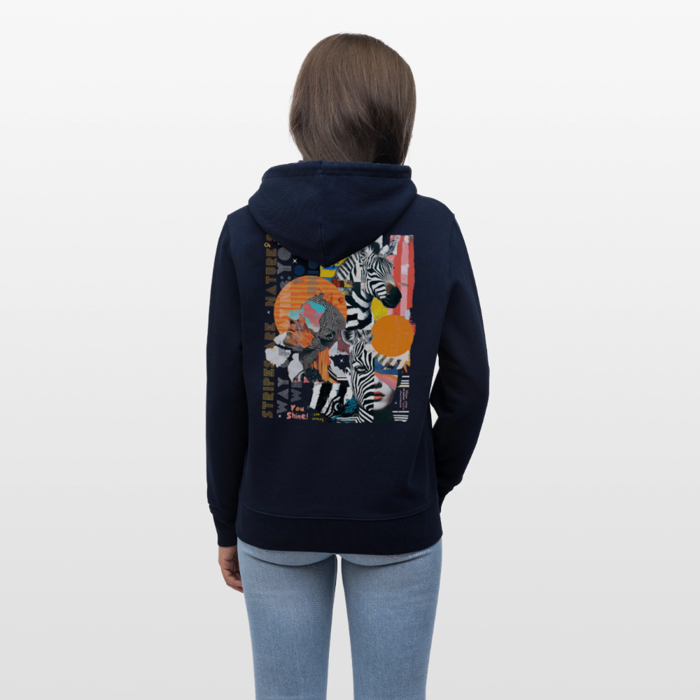 Aresia, Zebra, 1st | Cruiser, Unisex Bio-Hoodie - Navy