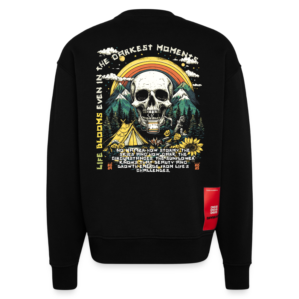 Panian, Berge, 1st | Heavyweight Oversized Bio Sweater, Unisex - SOLID BLACK