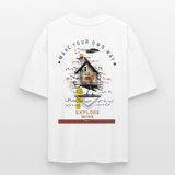 Durnamar, Vogel, 1st | Blaster, Oversize Bio T-Shirt, Unisex - Weiß