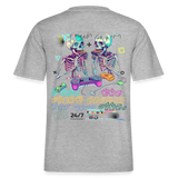 Malakar, Gaming, 1st | Essential, Relaxed Fit Unisex Bio T-Shirt - Grau meliert
