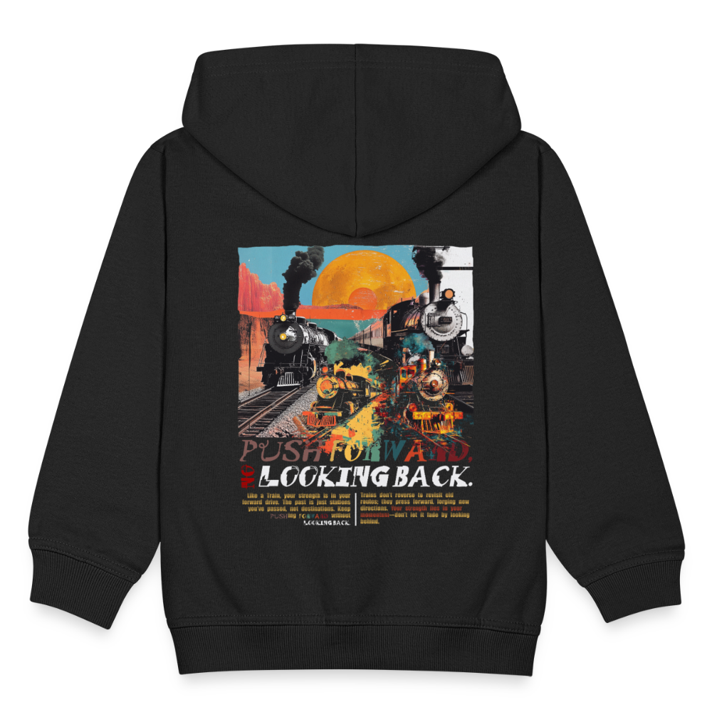 Morphean, Lokomotive, 1st | Kinder Zip Hoodie - Schwarz