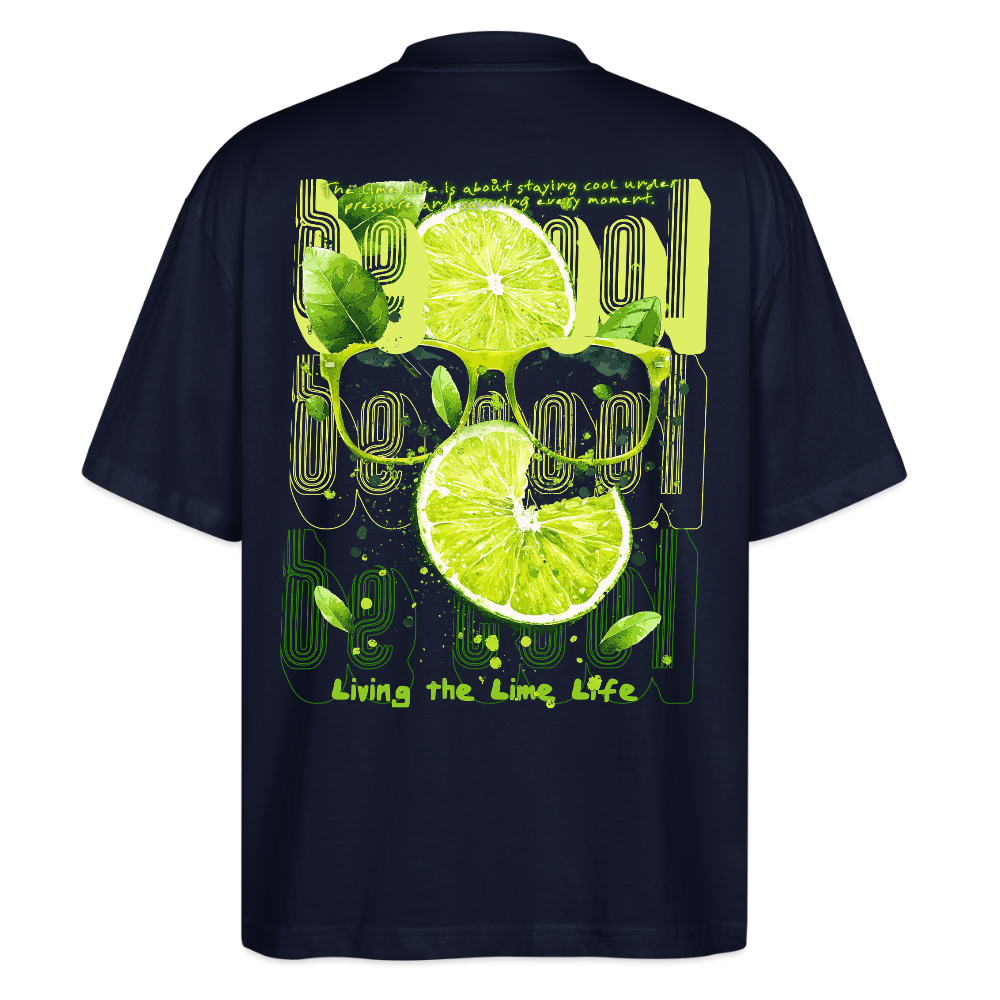 Kali, Limette, 1st | Blaster, Oversize Bio T-Shirt, Unisex - Navy