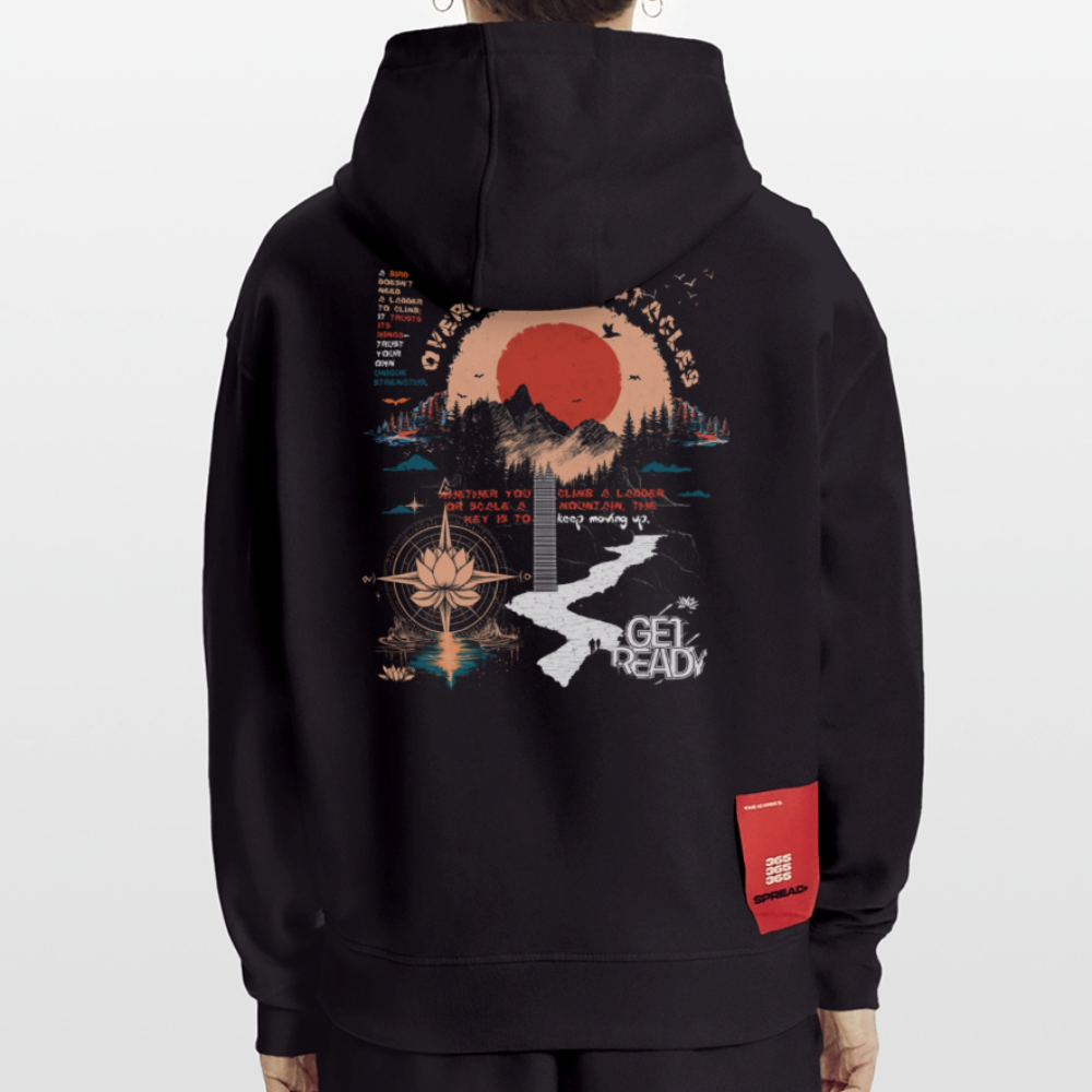 Tiamat , Wandern, 1st | Heavyweight Oversized Bio Hoodie, Unisex - SOLID BLACK