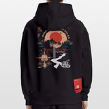 Tiamat , Wandern, 1st | Heavyweight Oversized Bio Hoodie, Unisex - SOLID BLACK