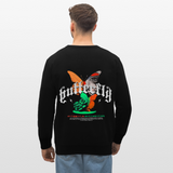 Noşîrêwan, Schmetterling, 1st | Roller, Unisex Bio-Sweatshirt - Schwarz