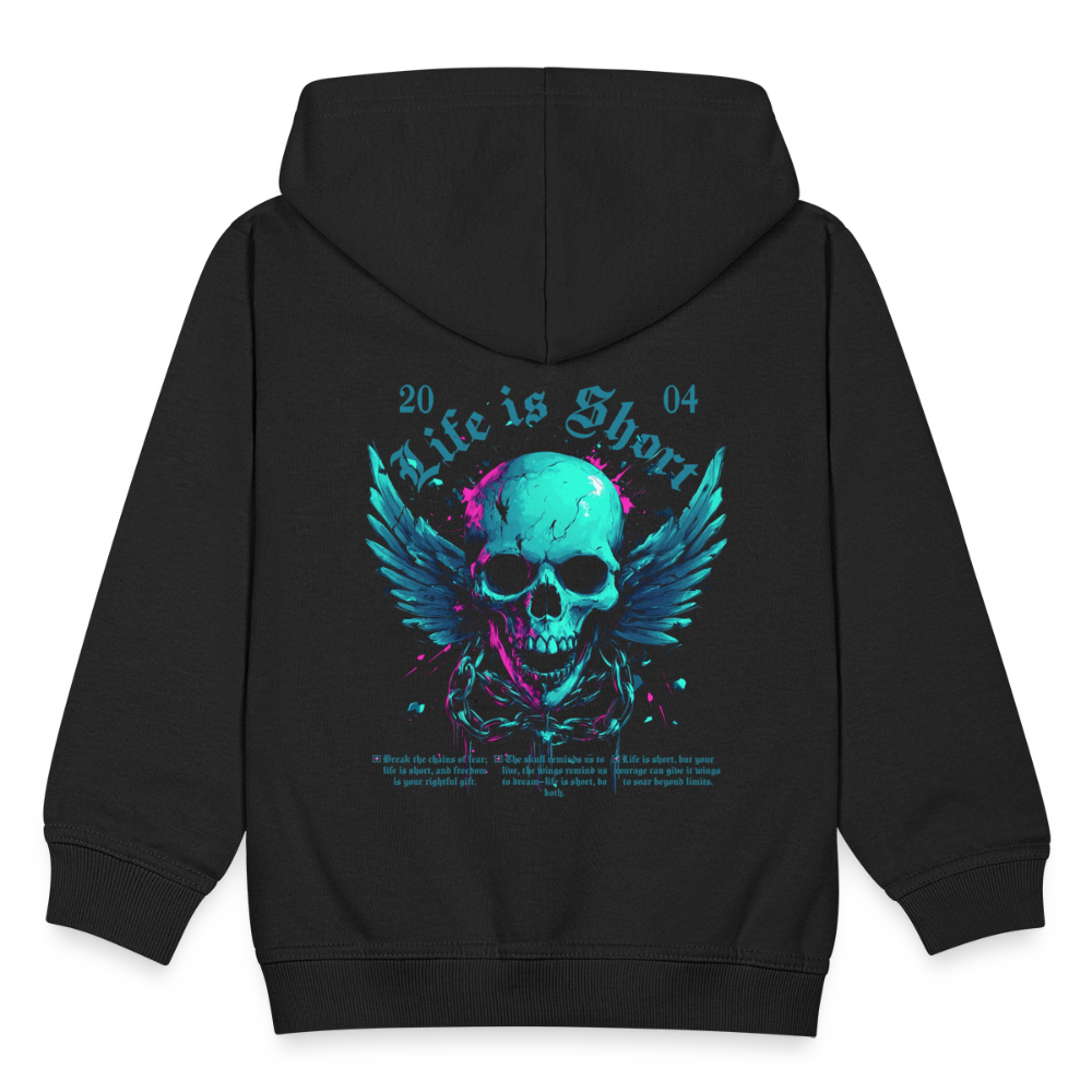 Bishamonten, Totenkopf, 1st | Kinder Zip Hoodie - Schwarz
