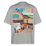 Nyxaris2, Windmühle, 1st | Blaster, Oversize Bio T-Shirt, Unisex - Grau meliert