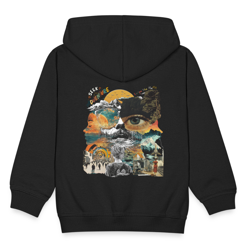 Helian, Frau, 1st | Kinder Zip Hoodie - Schwarz