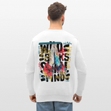 Therondir, Beten, 1st | Roller, Unisex Bio-Sweatshirt - Weiß
