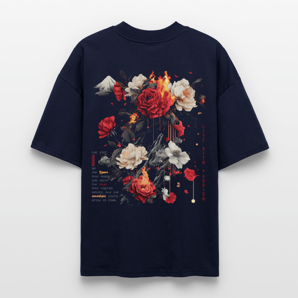 Manannan, Rose, 1st | Blaster, Oversize Bio T-Shirt, Unisex - Navy