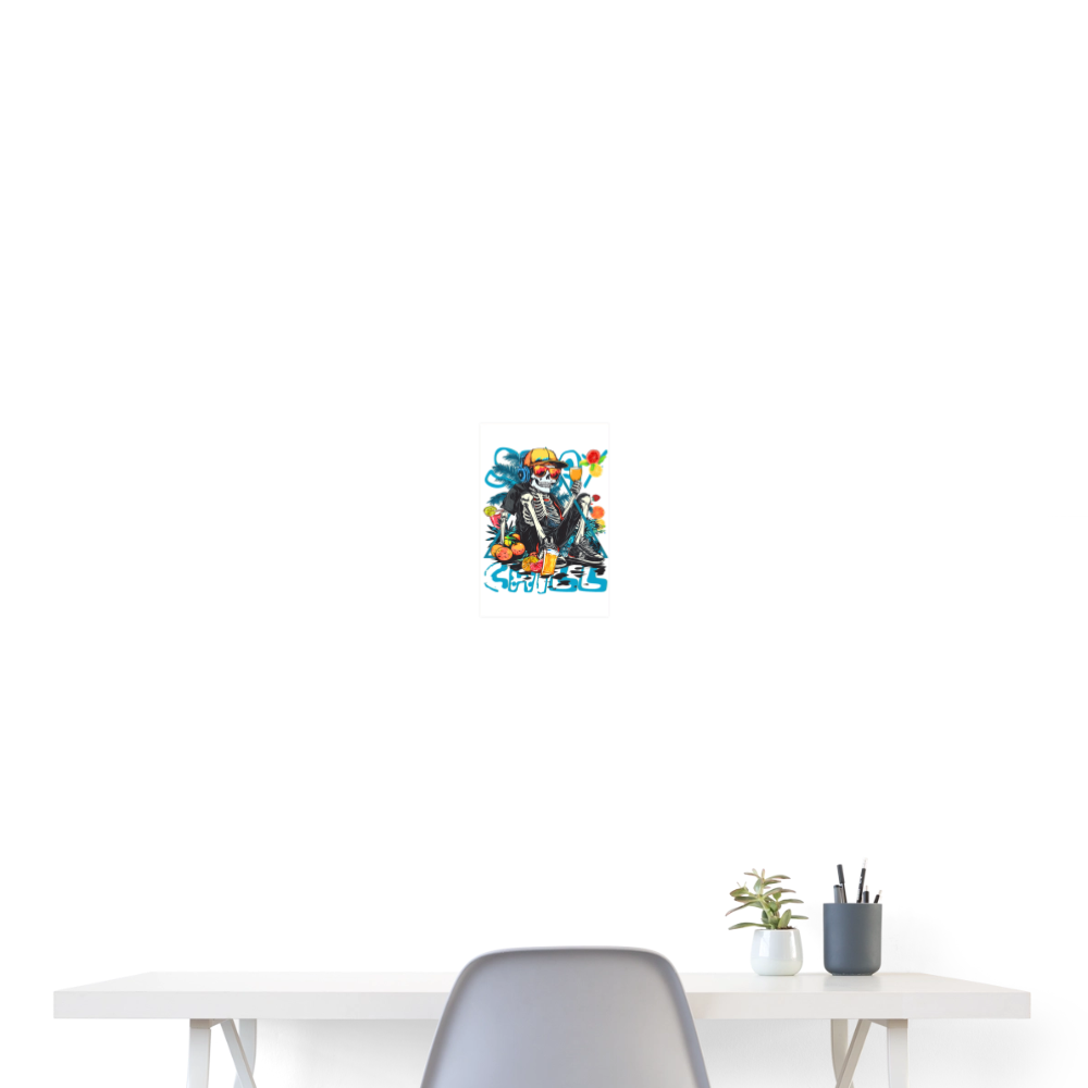 Calveron, Skelet, 1st | Poster 20x30 cm - Weiß