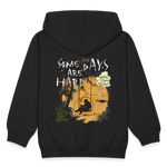 Amphionan, Palmen, 1st | Kinder Zip Hoodie - Schwarz