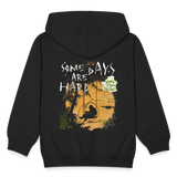 Amphionan, Palmen, 1st | Kinder Zip Hoodie - Schwarz