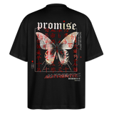 Xurmus, Schmetterling, 1st | Blaster, Oversize Bio T-Shirt, Unisex - Schwarz