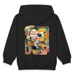 Vaelthar, Blumen, 1st | Kinder Zip Hoodie - Schwarz