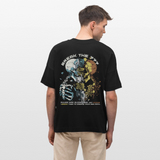 Fujin, Totenkopf, 1st | Blaster, Oversize Bio T-Shirt, Unisex - Schwarz