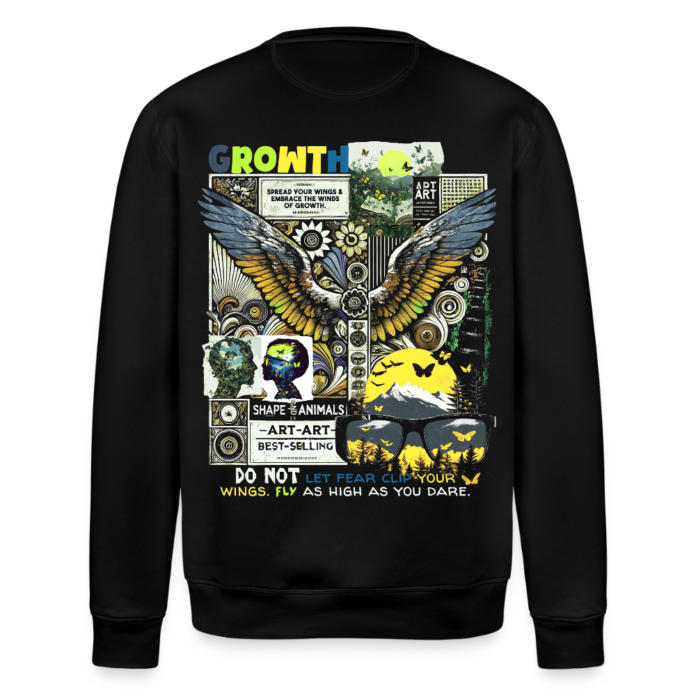 Lugh , Engel, 1st | Roller, Unisex Bio-Sweatshirt - Schwarz
