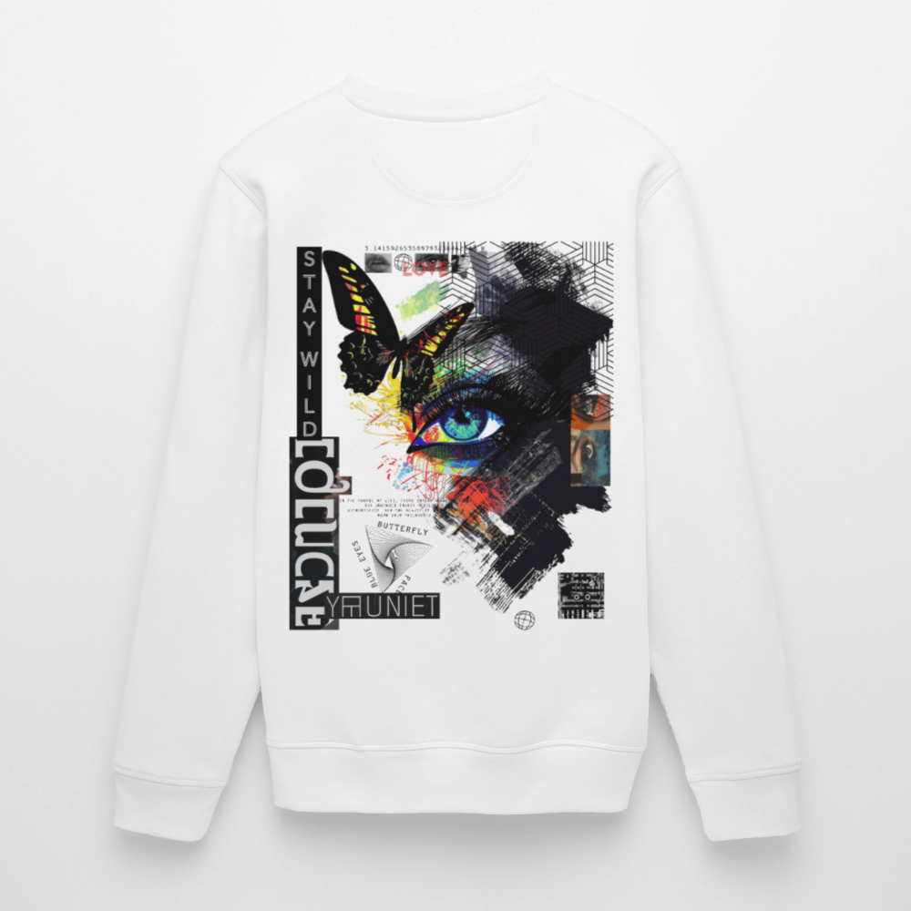Eldorwyn, Auge, 1st | Roller, Unisex Bio-Sweatshirt - Weiß
