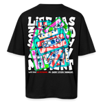 Raijin, Kassetten, 1st | Breezy, Oversized Unisex T-Shirt - Schwarz