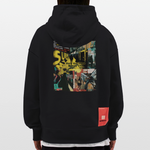 Dionyson, U-Bahn, 1st | Heavyweight Oversized Bio Hoodie, Unisex - SOLID BLACK