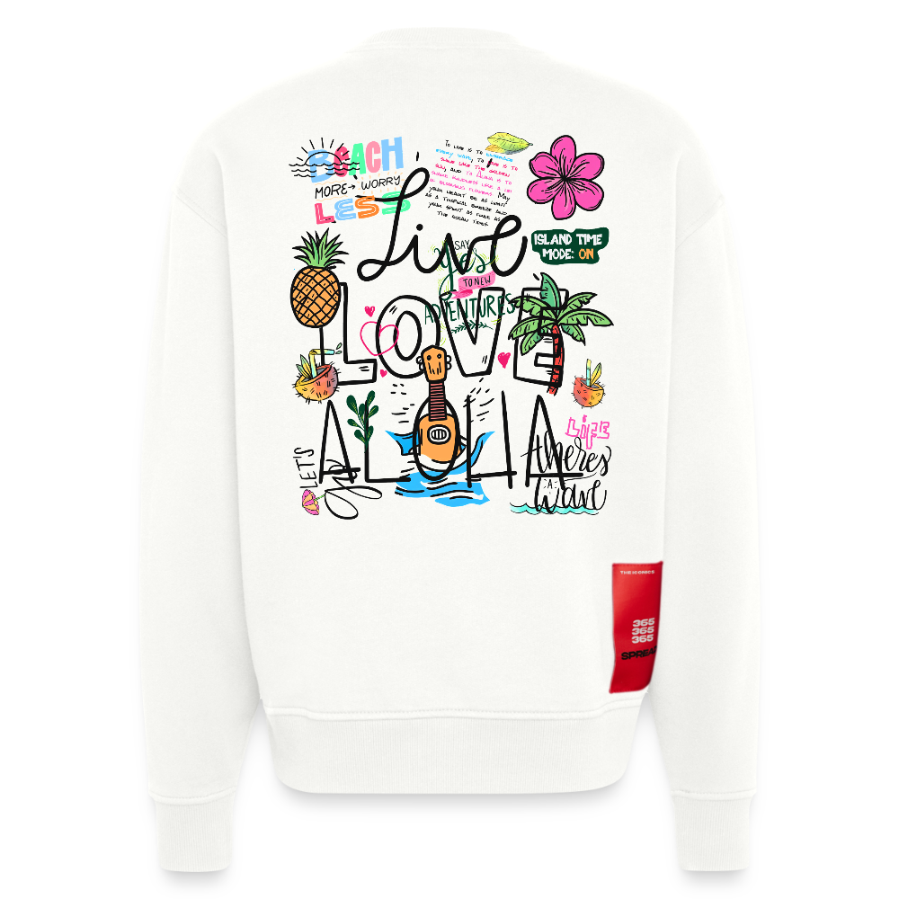 Draevenor, Blumen, 1st | Heavyweight Oversized Bio Sweater, Unisex - OFF WHITE